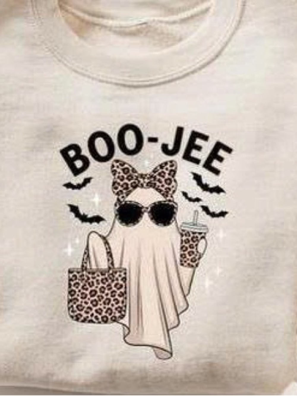 'Boo-Jee' Ghost Cat Graphic Sweatshirt - Picture 2 of 3
